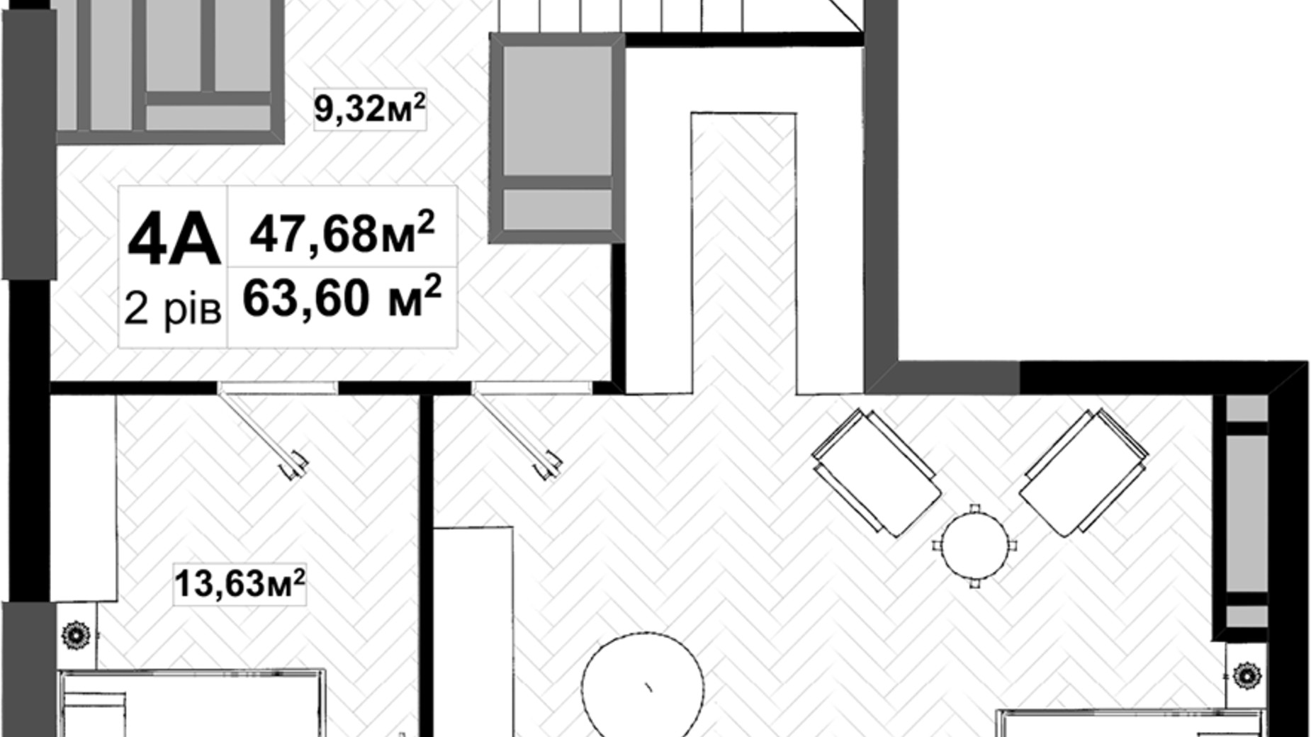 Планування багато­рівневої квартири в ЖК Uno City House 137.98 м², фото 285554