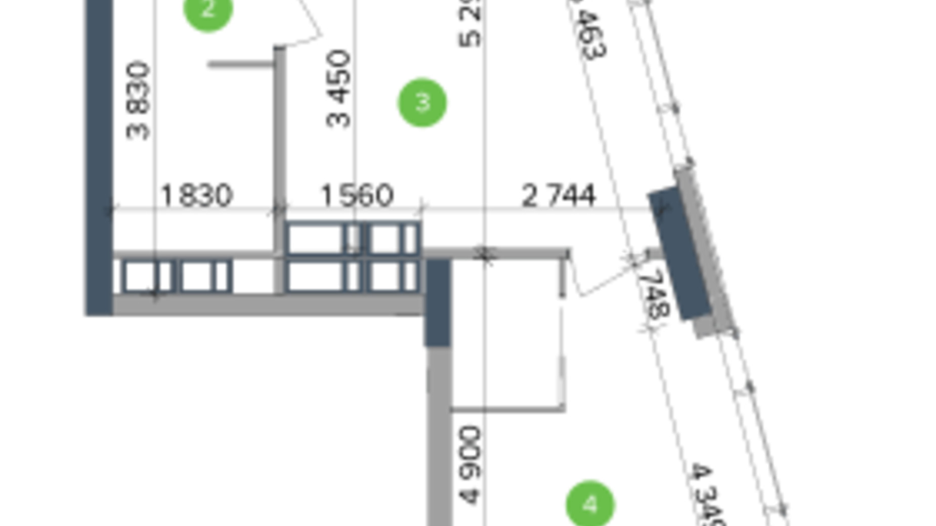 Планування 1-кімнатної квартири в ЖК Метрополіс 45.82 м², фото 287028