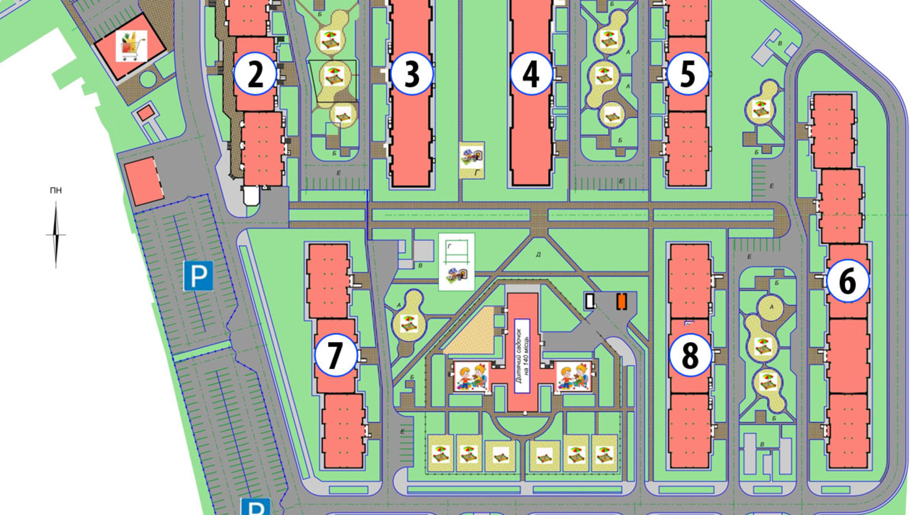 ЖК Мікрорайон Садовий  генплан 287080