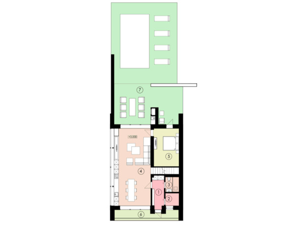 КМ Goodwill Residence: планування 4-кімнатної квартири 204.4 м²