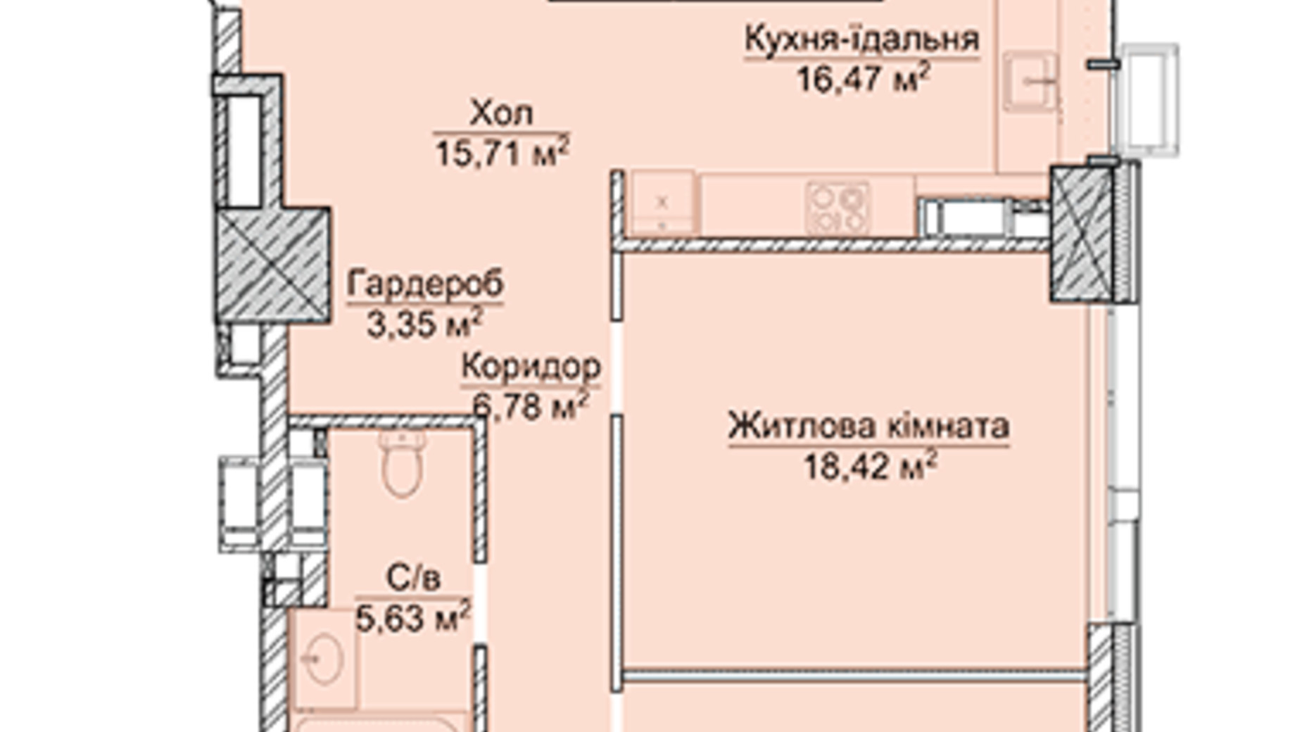 Планування 4-кімнатної квартири в ЖК Новопечерські Липки 138.93 м², фото 288178