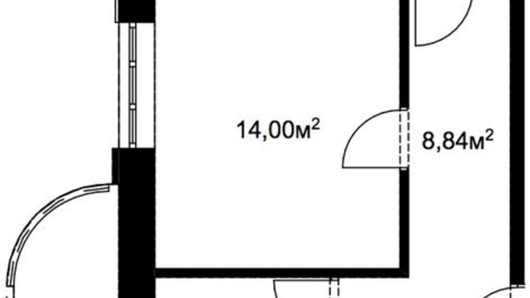 Планування 2-кімнатної квартири в ЖК Подворье 55.58 м², фото 288753