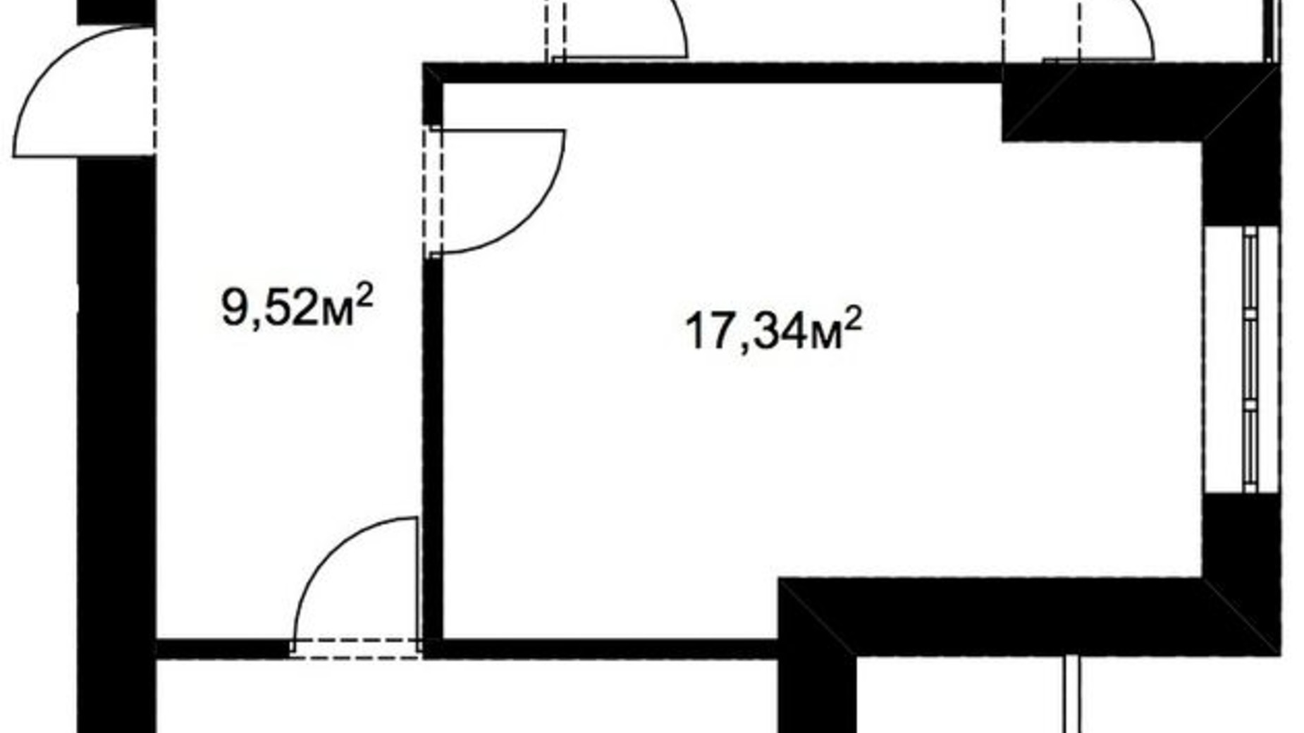 Планировка 2-комнатной квартиры в ЖК Подворье 58.86 м², фото 288754