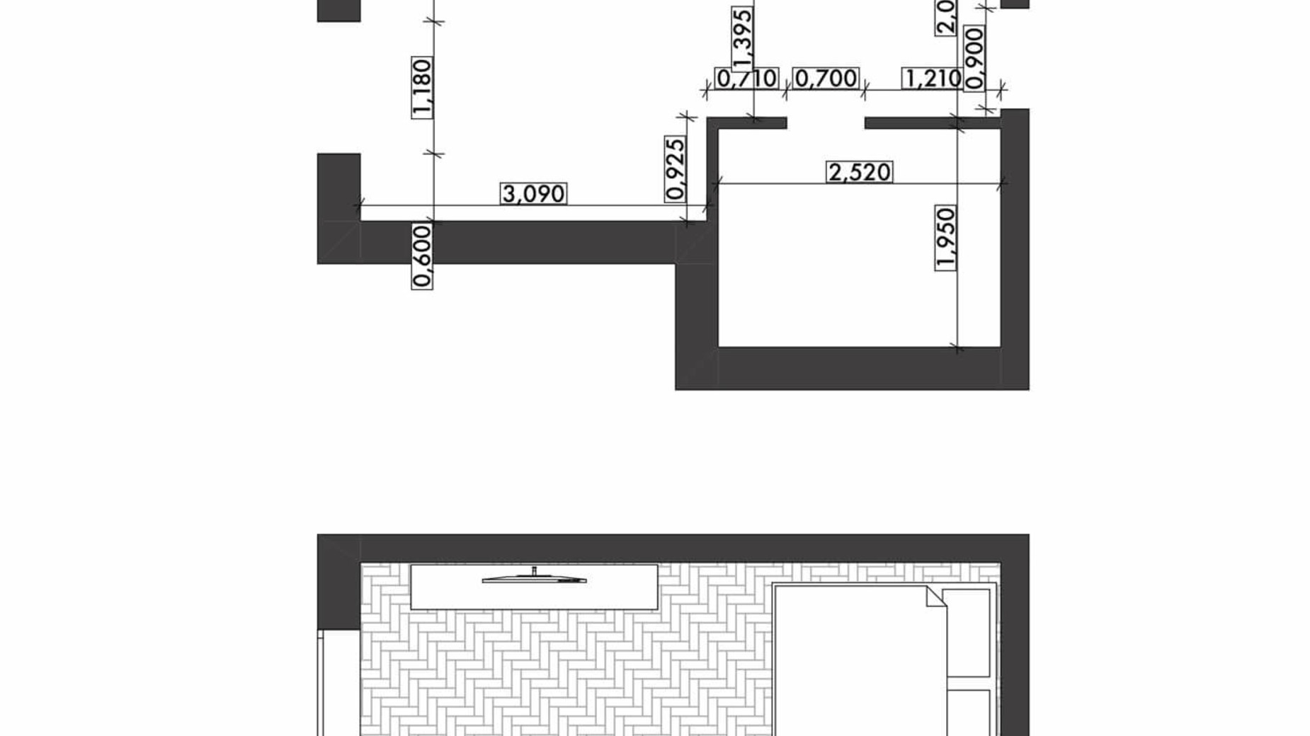Планировка квартиры студии в ЖК Rothenburg house 31.2 м², фото 289813