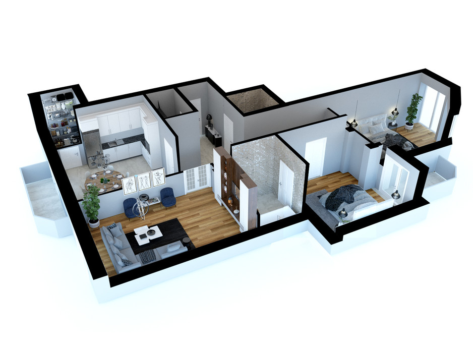 Планировка 3-комнатной квартиры в ЖК Victory Club House 110.9 м², фото 290387 Планировка 3-комнатной квартиры в ЖК Victory Club House 110.9 м², фото 290387