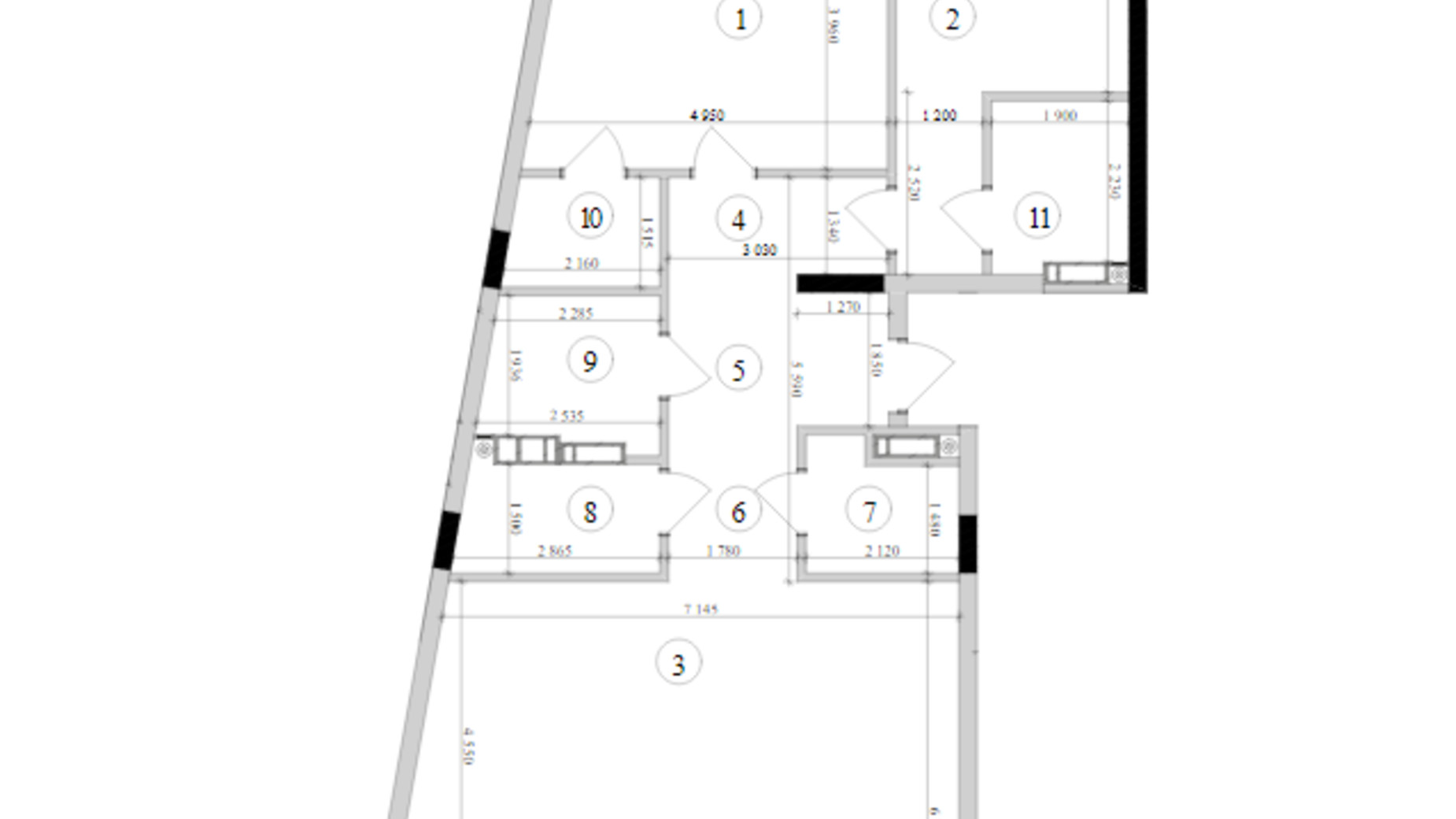 Планування 2-кімнатної квартири в ЖК Park Lake City Vita 122.55 м², фото 290588