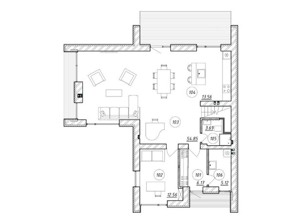 КМ Hill Park: планування null-кімнатної квартири 200 м²