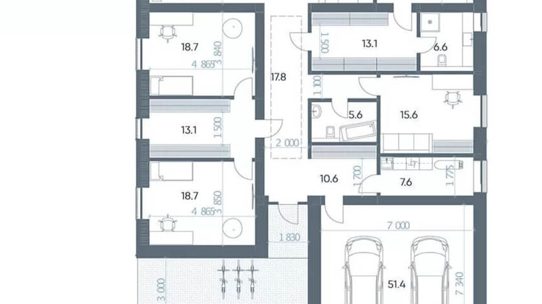 Планировка коттеджа в КГ River Park 252.1 м², фото 291577