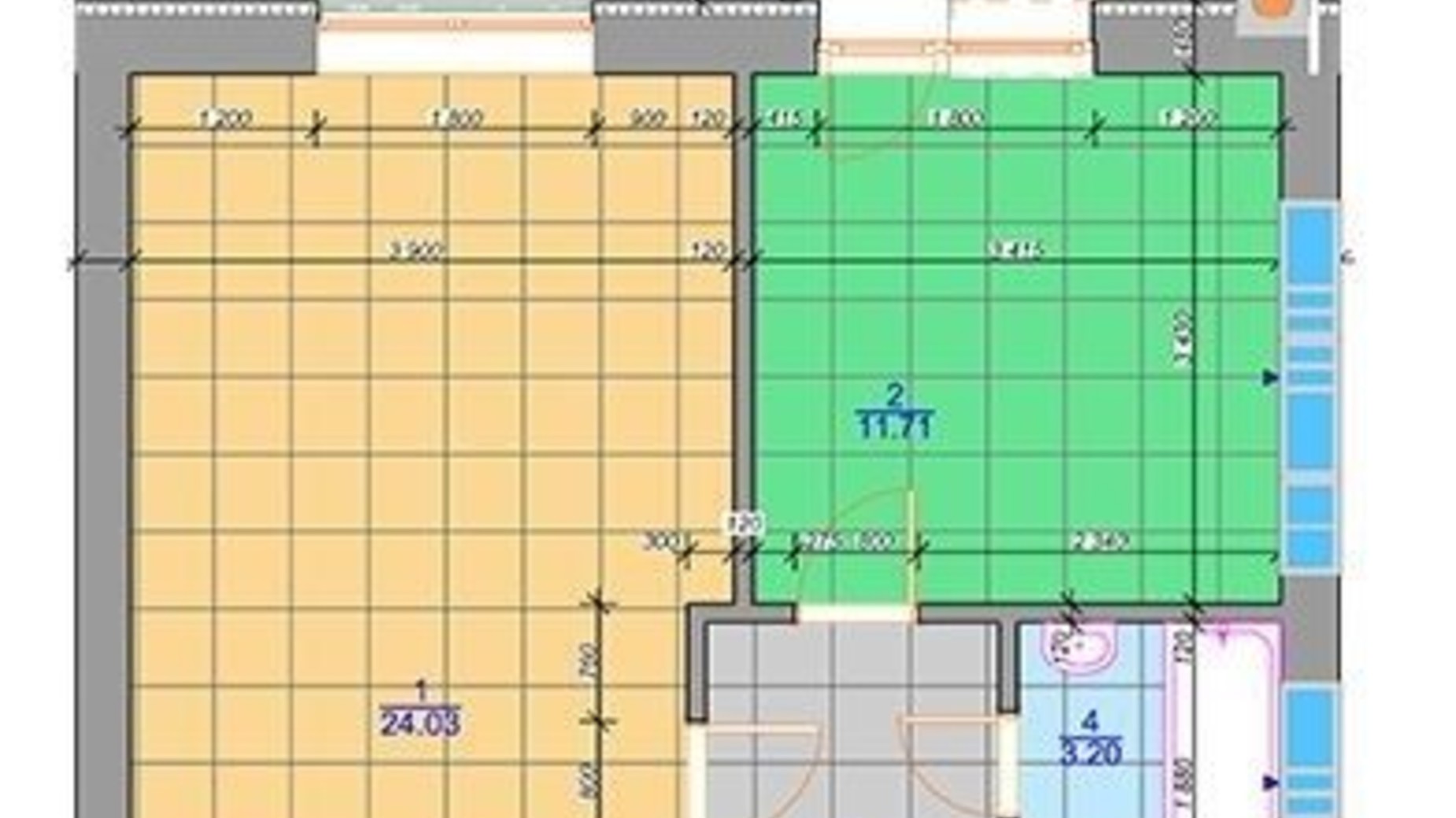 Планировка 1-комнатной квартиры в ЖК Одесский квартал 48.58 м², фото 292133