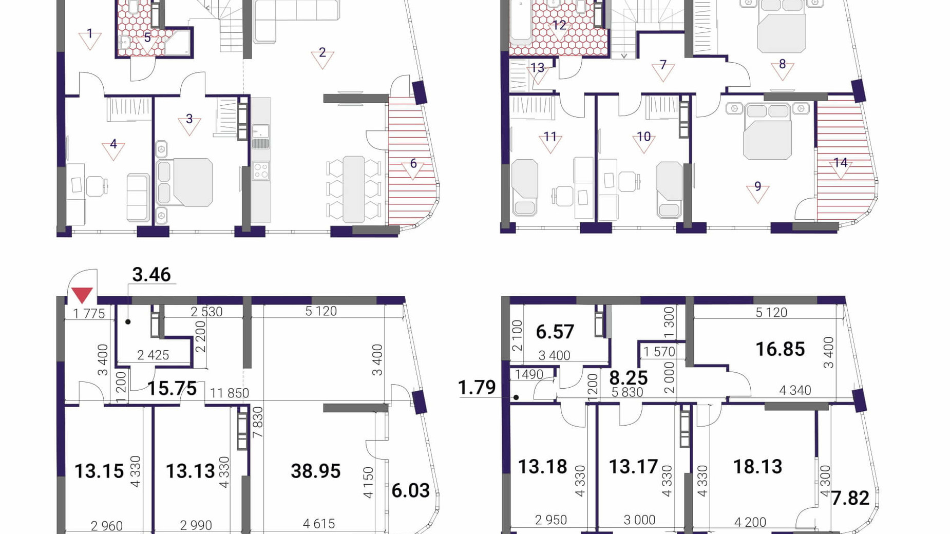 Планировка много­уровневой квартиры в ЖК Great 176.23 м², фото 293050