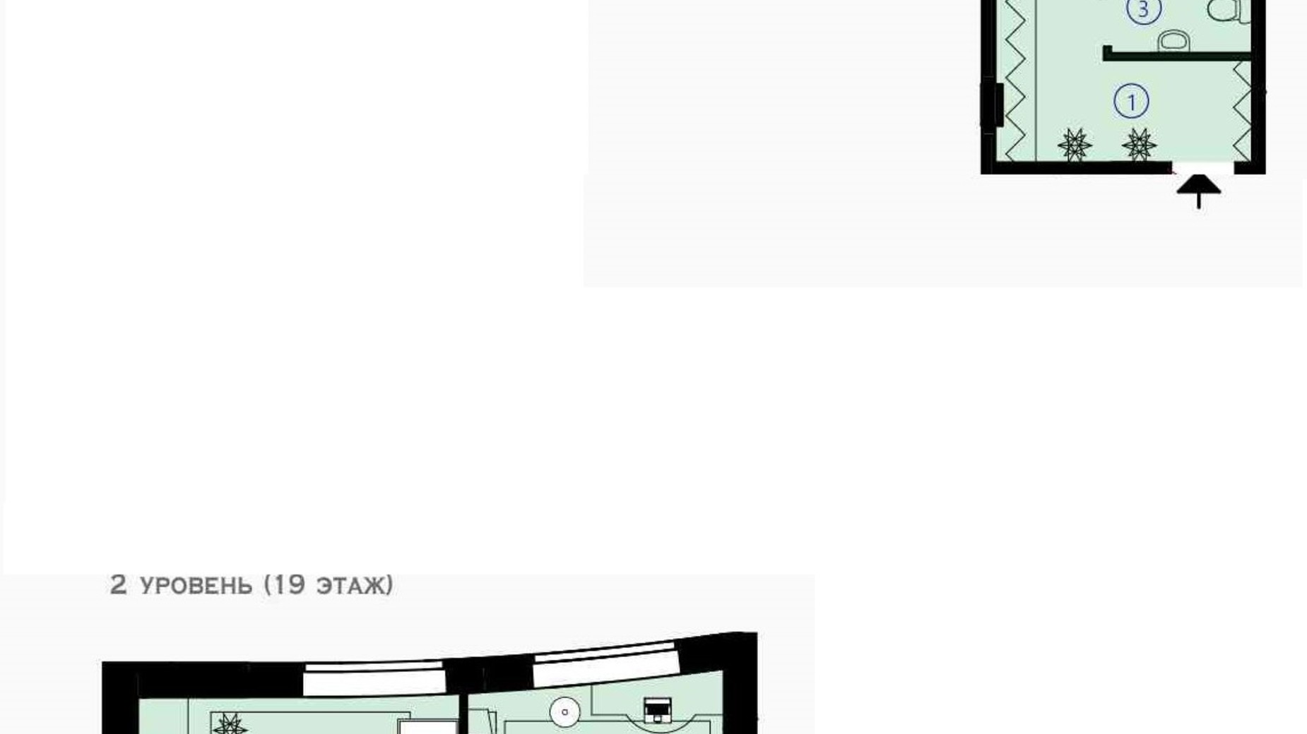 Планування 3-кімнатної квартири в ЖК Меридиан 104.23 м², фото 294186