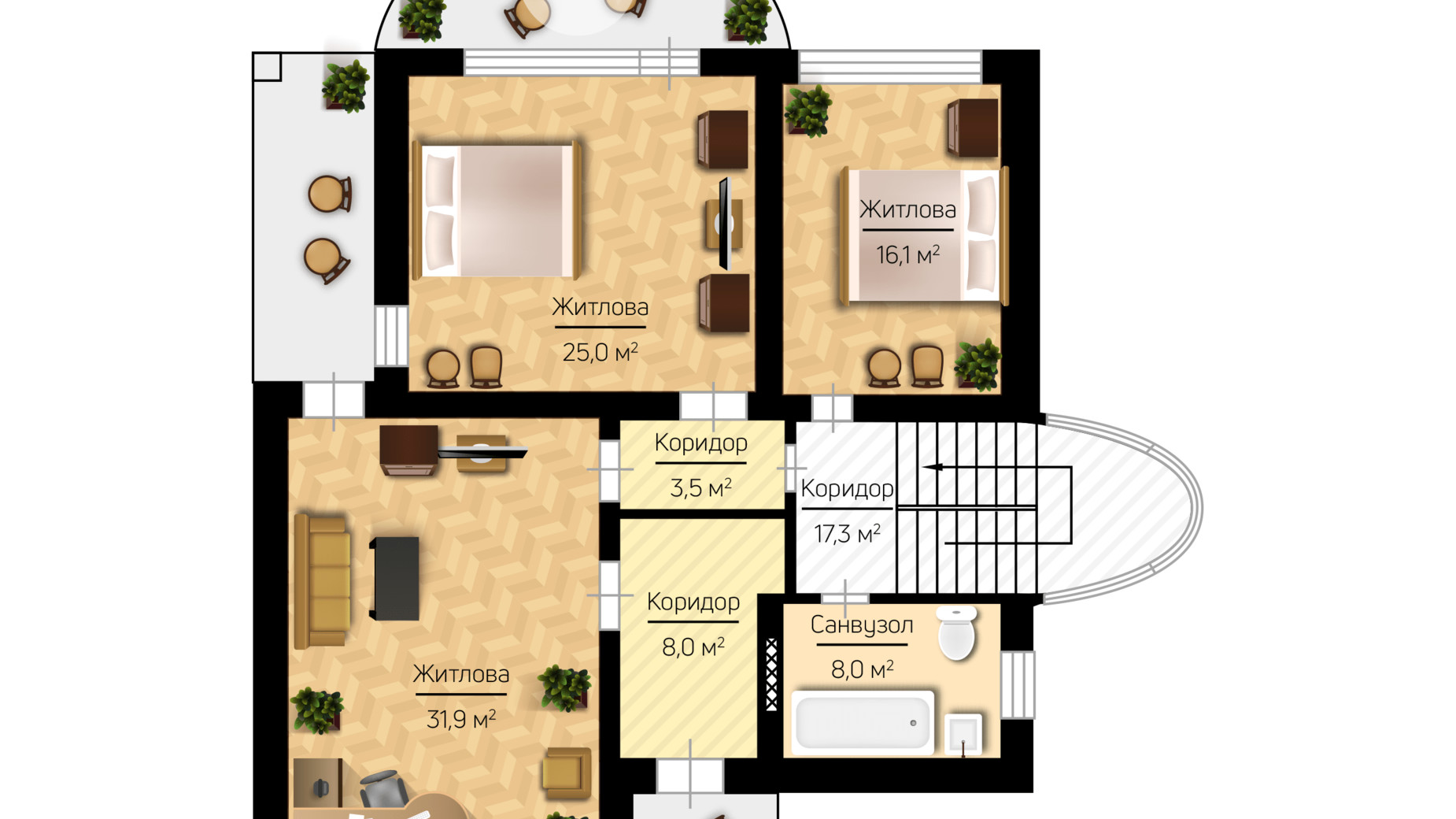 Планування котеджу в КМ Home Resort 229 м², фото 294189