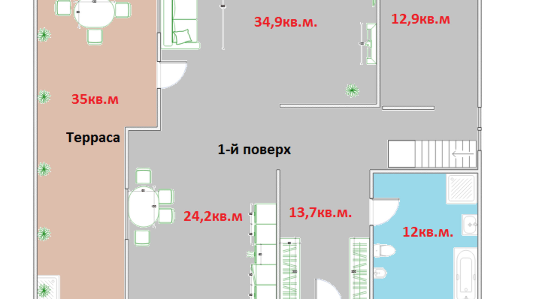 Планування котеджу в КМ Home Resort 251 м², фото 294196