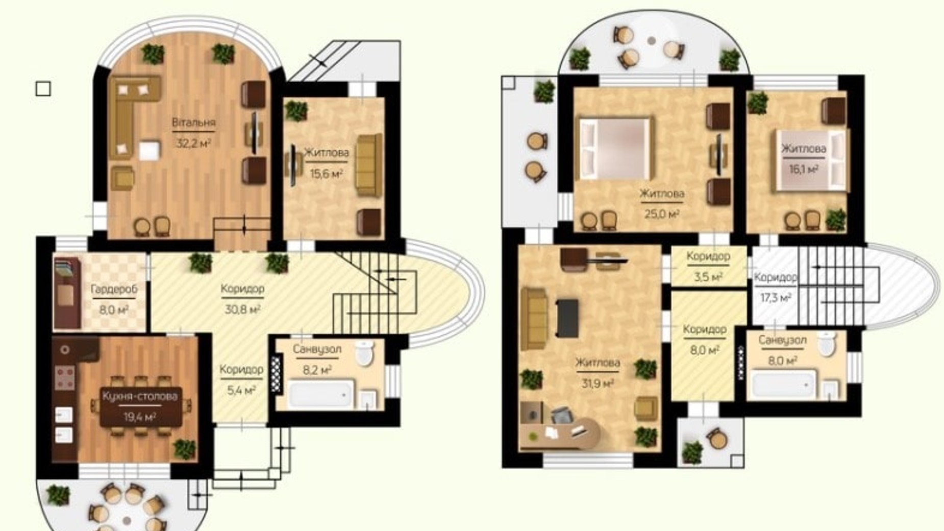 Планування котеджу в КМ Home Resort 230 м², фото 294212