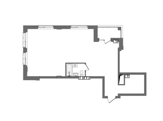 ЖК Жовтневый: свободная планировка квартиры 68.4 м²