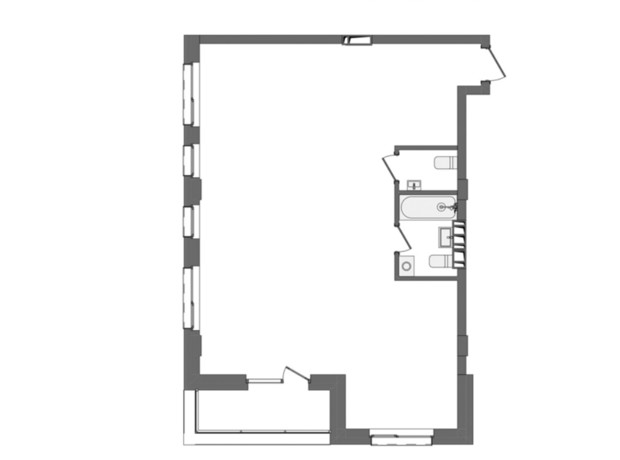 ЖК Жовтневый: свободная планировка квартиры 81.4 м²