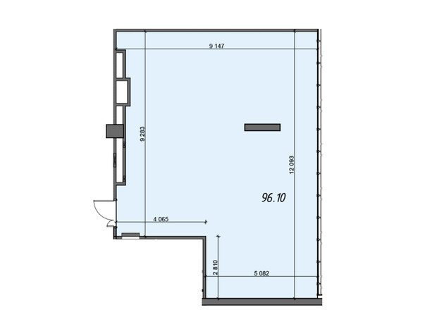 БЦ Level: планировка помощения 96.1 м²