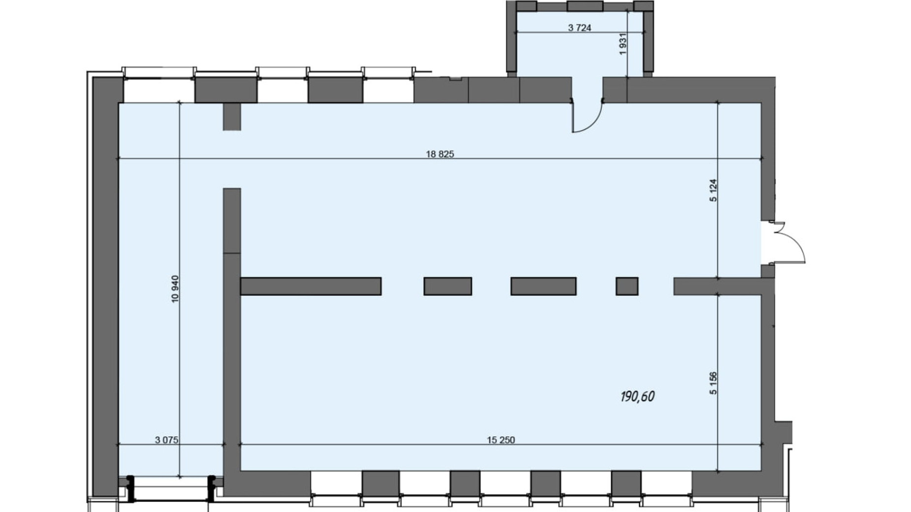 Планировка помещения в БЦ Level 190.6 м², фото 295277