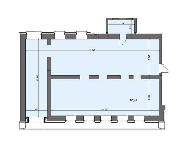 БЦ Level: планування приміщення 190.6 м²