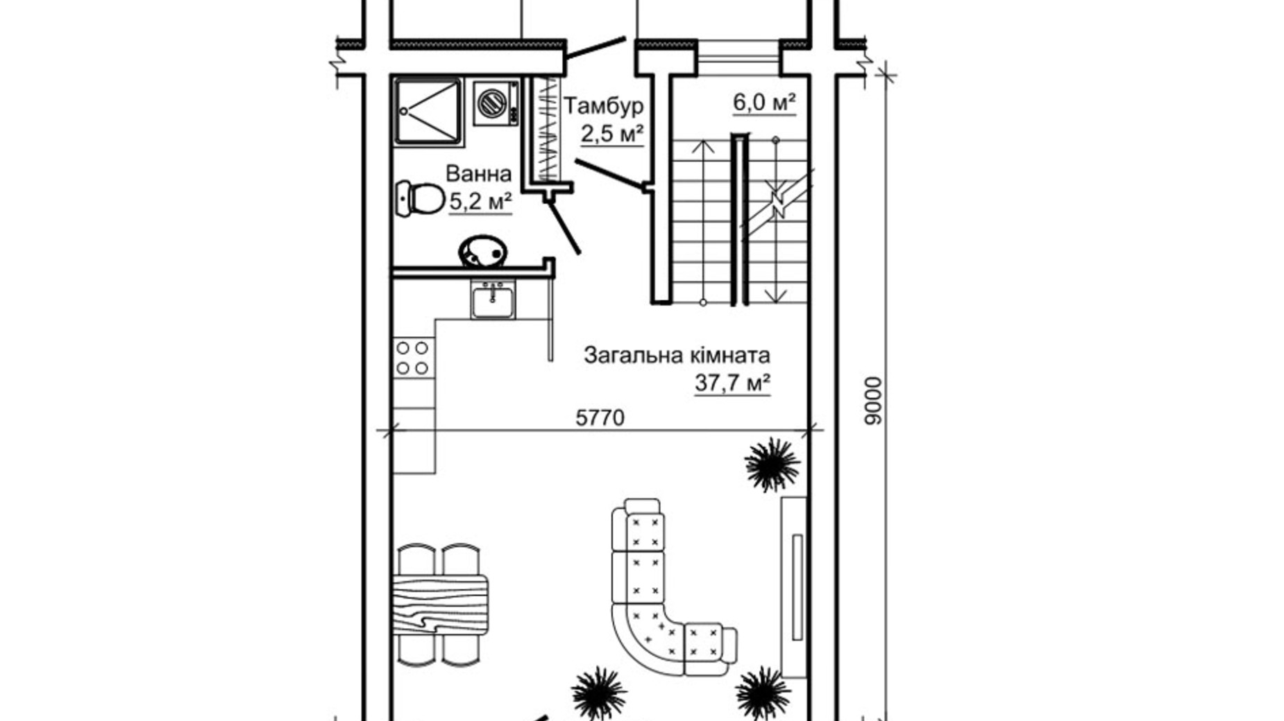 Планування таунхауса в Таунхаус Premium Space 98.2 м², фото 296176