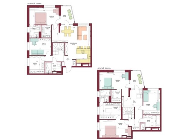 ЖК Legenda: планировка 5-комнатной квартиры 194.2 м²