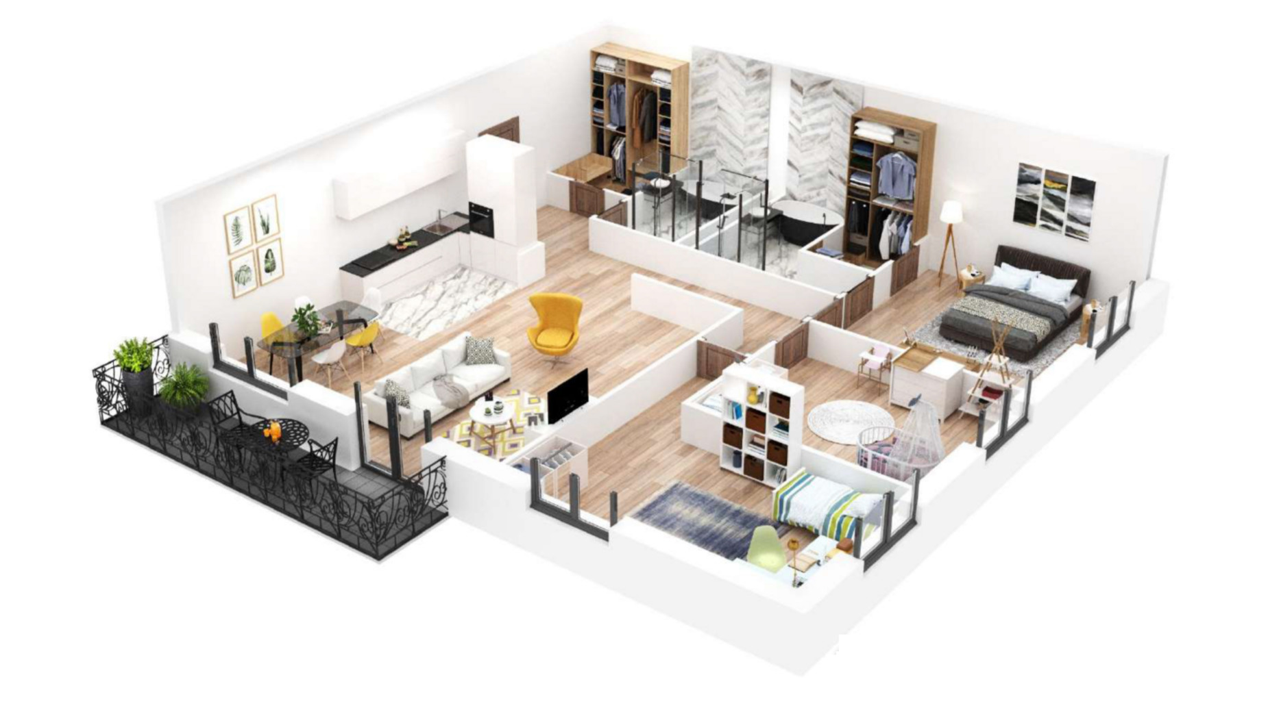 Планировка 4-комнатной квартиры в КД Корона Ренессанса 150 м², фото 297624