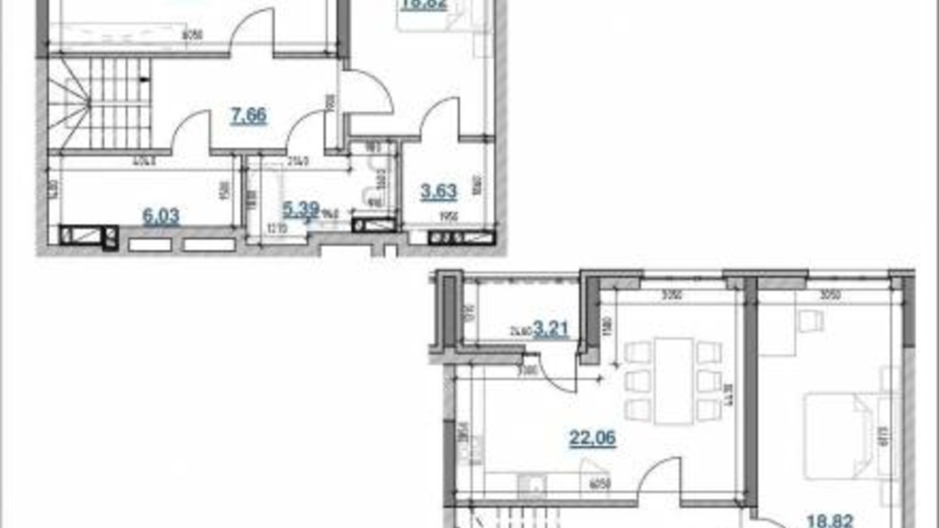 Планування багато­рівневої квартири в ЖК Берег Дніпра 135.79 м², фото 298410