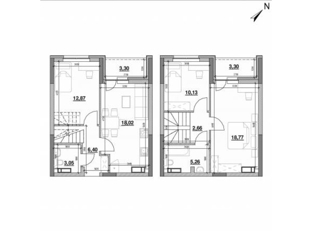 ЖК Ok'Land: планування 3-кімнатної квартири 83.75 м²