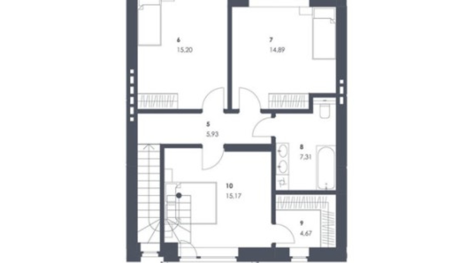 Планировка коттеджа в Коттеджи Липові Роси 116.68 м², фото 298611