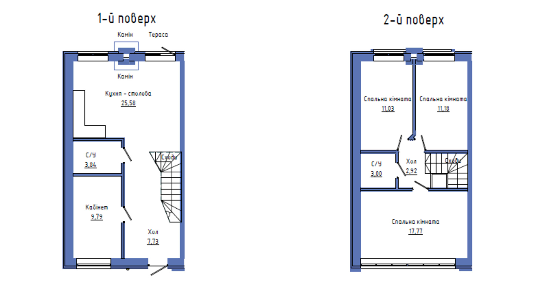 Планування таунхауса в КМ Riviera Bucha 100 м², фото 298654