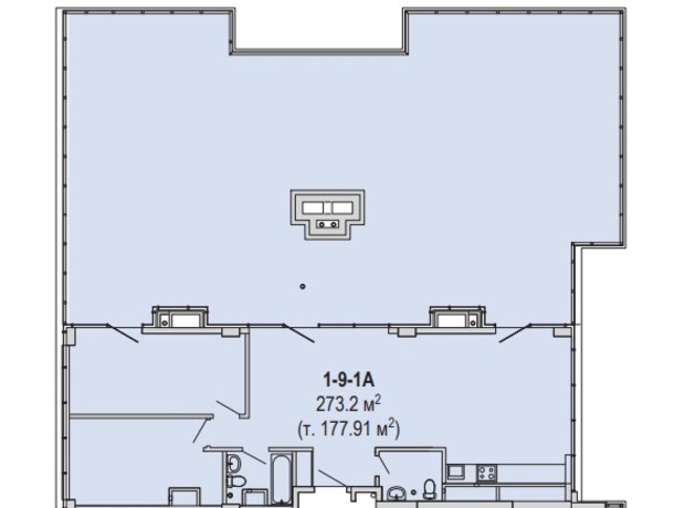 Апарт-комплекс Port City: планировка 3-комнатной квартиры 273.2 м²