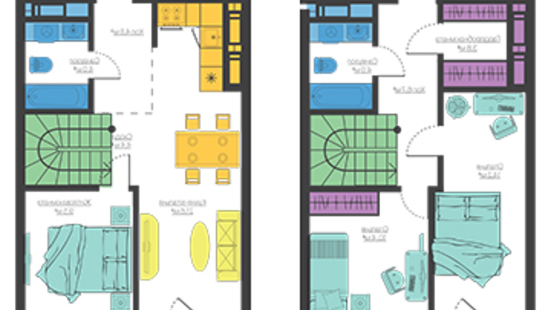 Планировка 3-комнатной квартиры в ЖК 4 сезона 97.6 м², фото 300103
