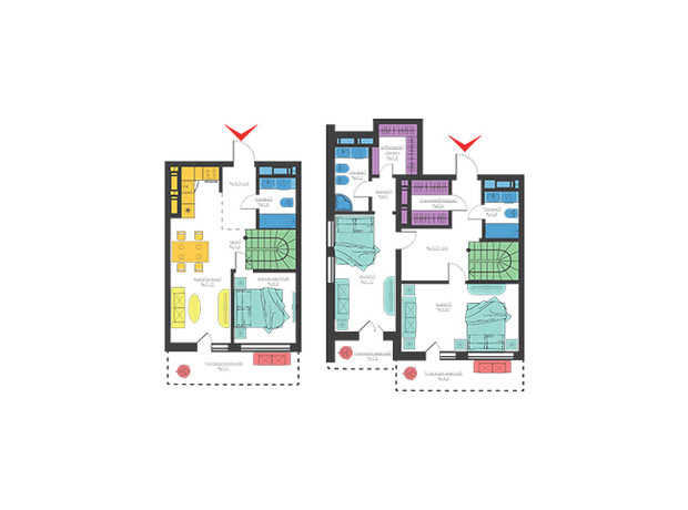 ЖК 4 сезона: планировка 3-комнатной квартиры 134.8 м²