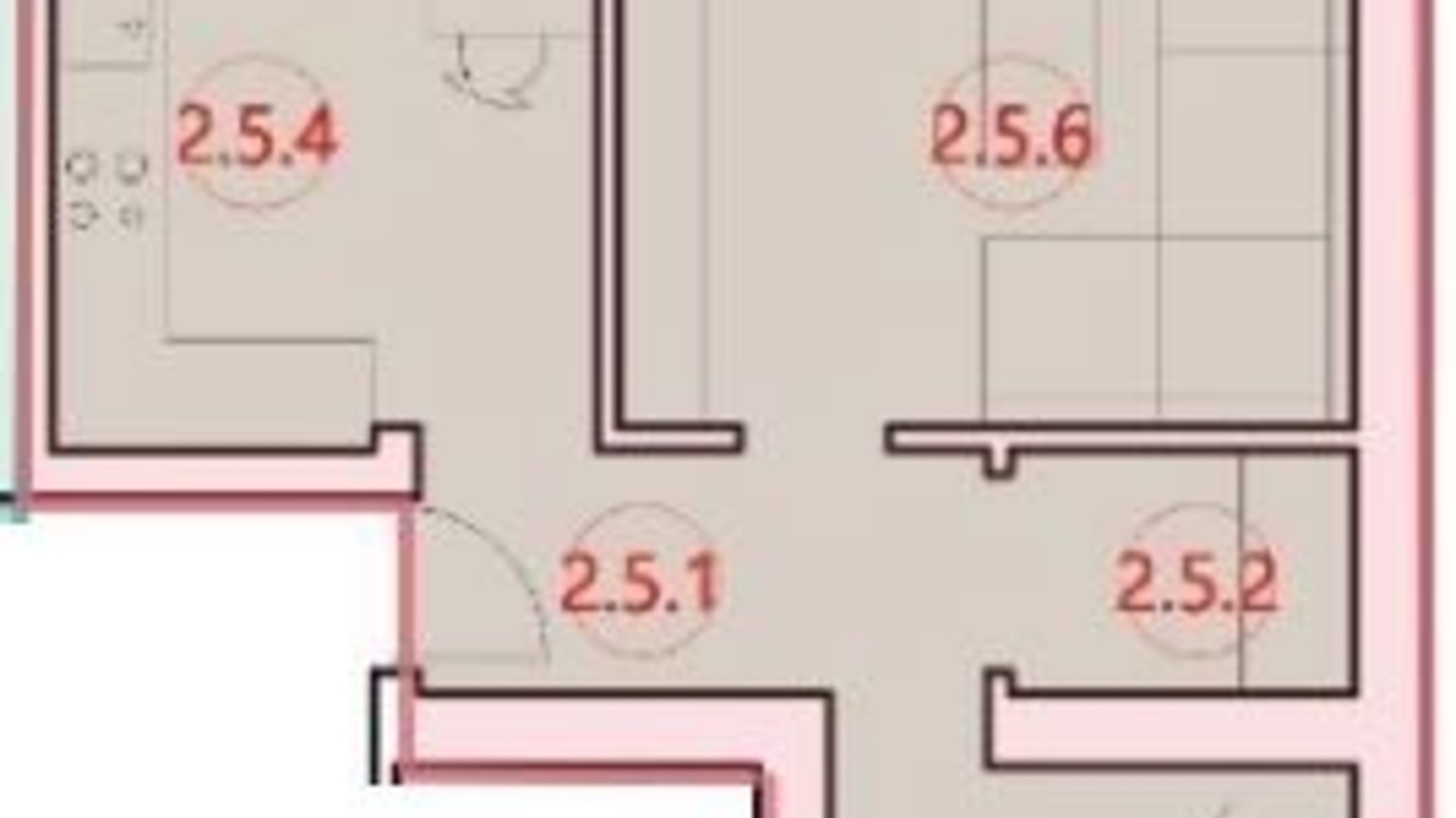 Планировка 1-комнатной квартиры в ЖК Горизонт 45.7 м², фото 300210