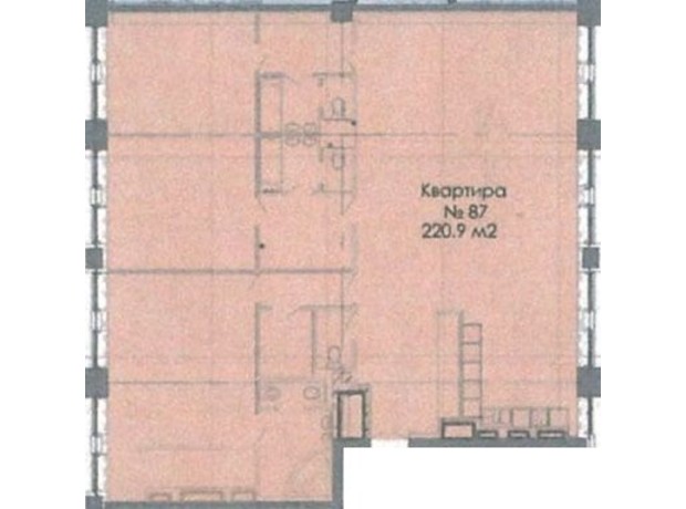 ЖК Cascade Plaza: планировка 5-комнатной квартиры 220.9 м²