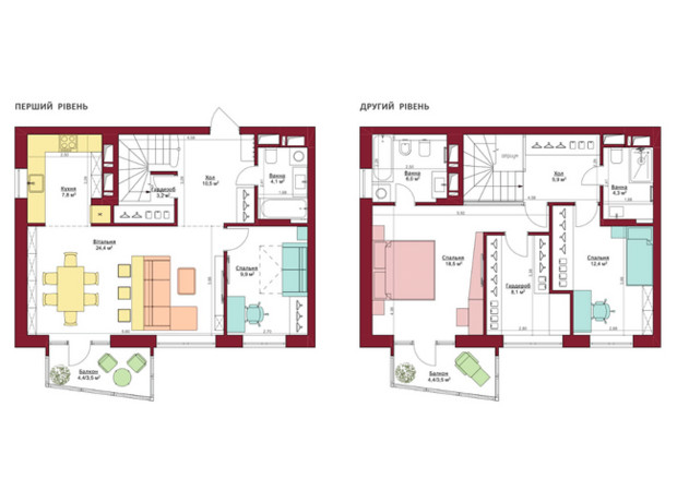 ЖК Legenda: планировка 3-комнатной квартиры 122.1 м²