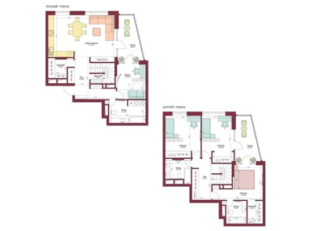 ЖК Legenda: планування 4-кімнатної квартири 160.6 м²