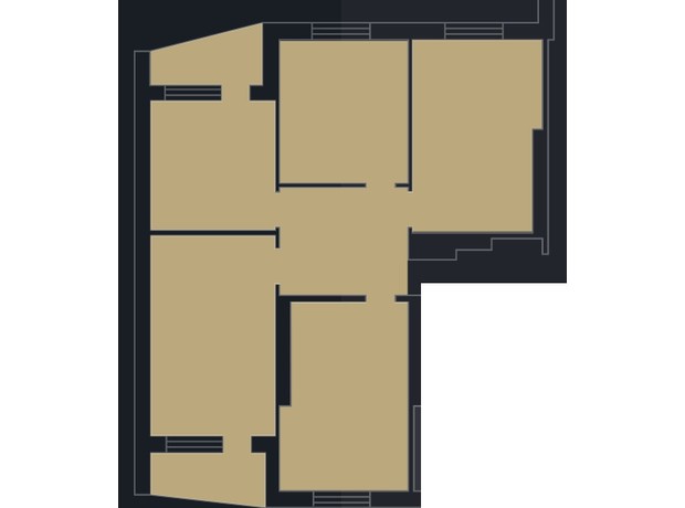 БЦ Металлист: планировка помощения 66 м²