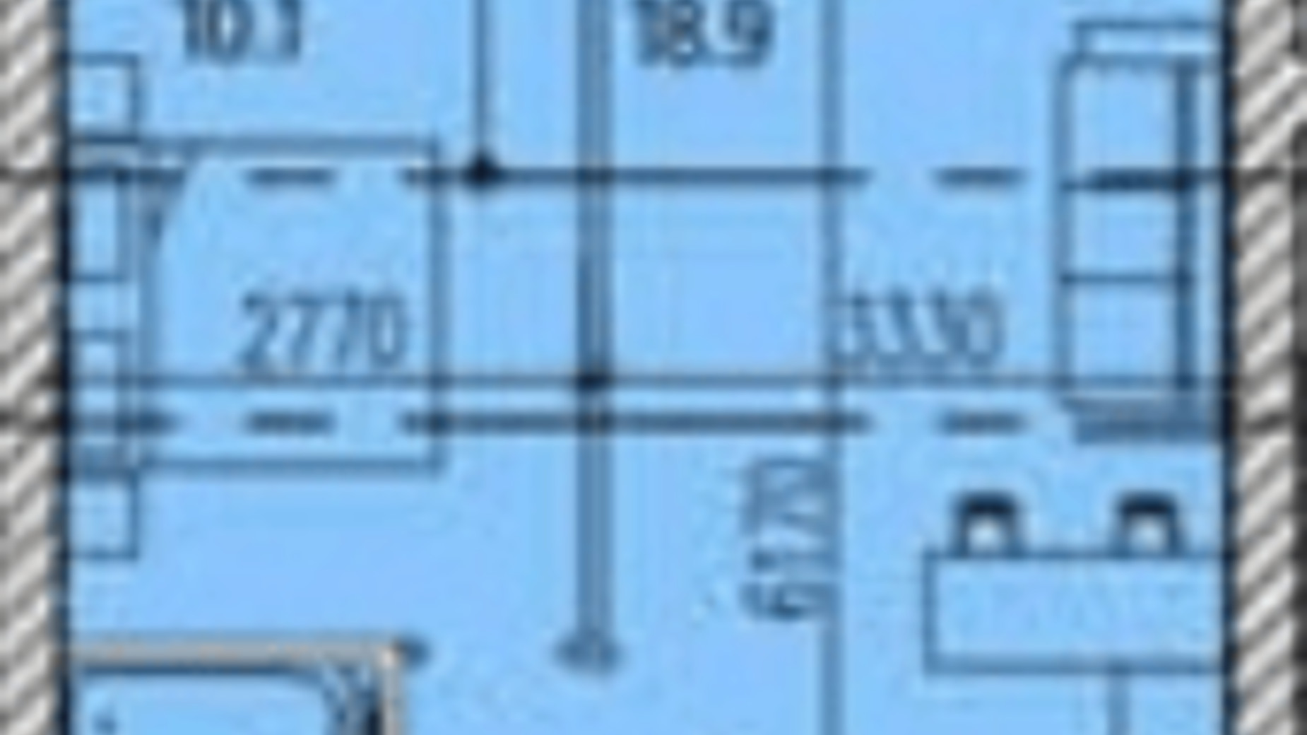 Планировка 1-комнатной квартиры в ЖК Promenade 40.7 м², фото 301685