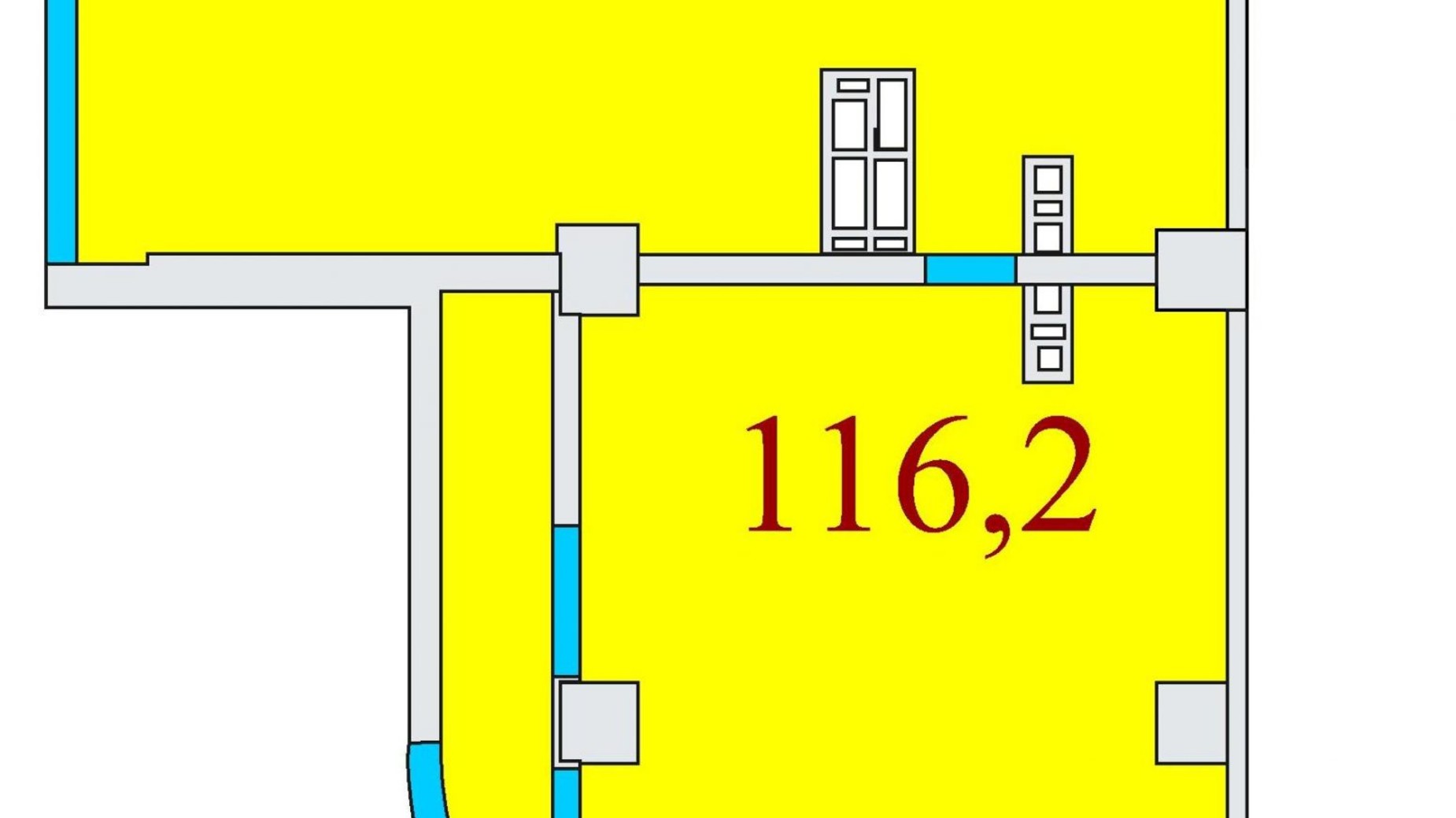 Планування вільне планування квартири в ЖК Баку 116.2 м², фото 301770