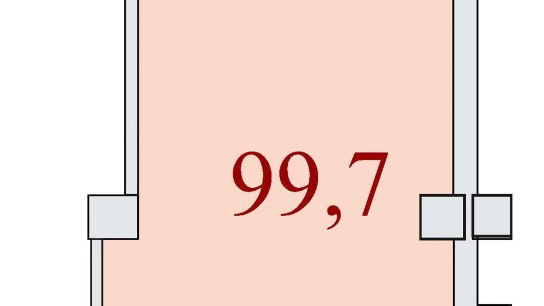 Планировка свободная планировка квартиры в ЖК Баку 99.7 м², фото 301789