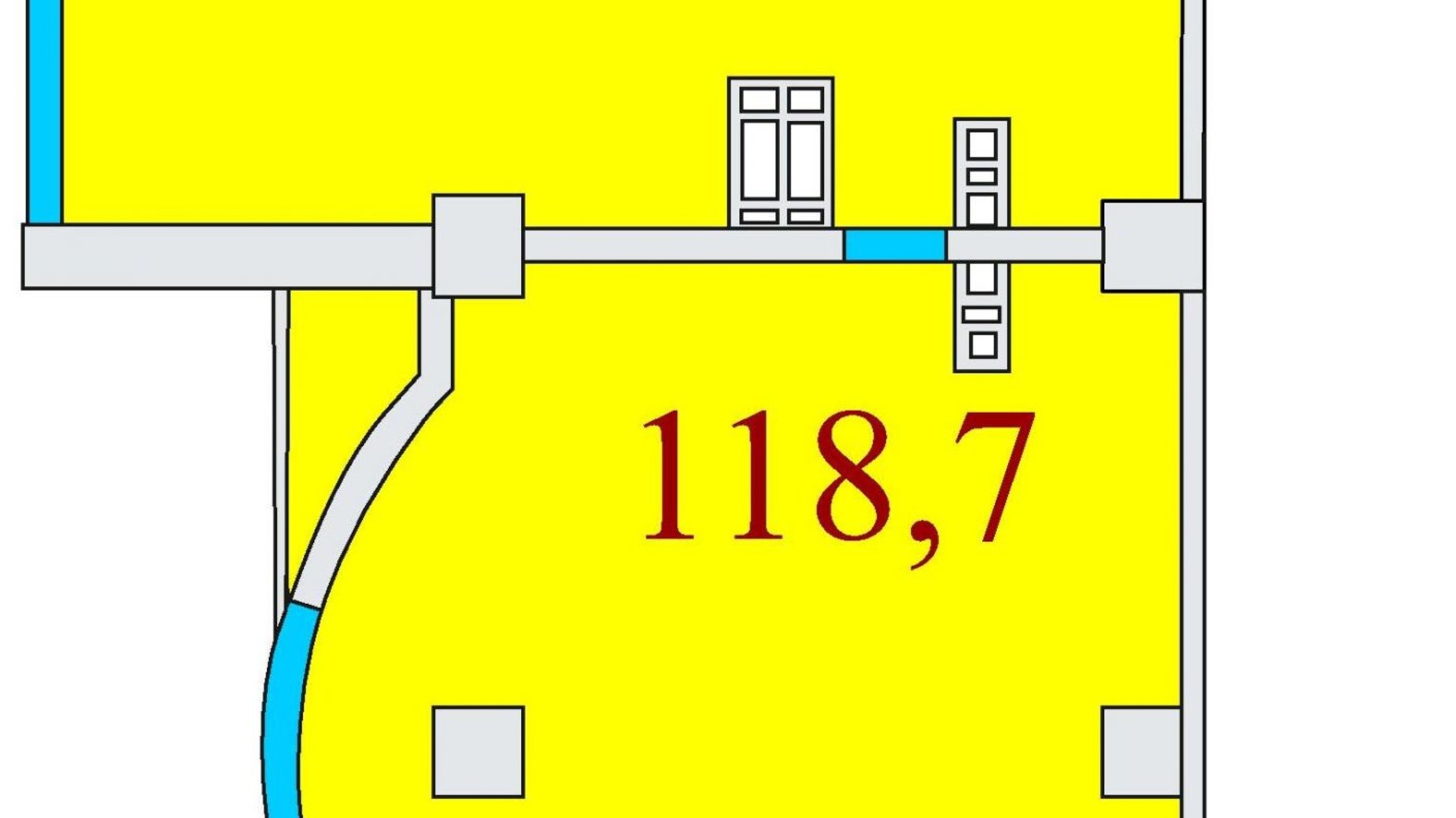 Планування вільне планування квартири в ЖК Баку 118.7 м², фото 301798