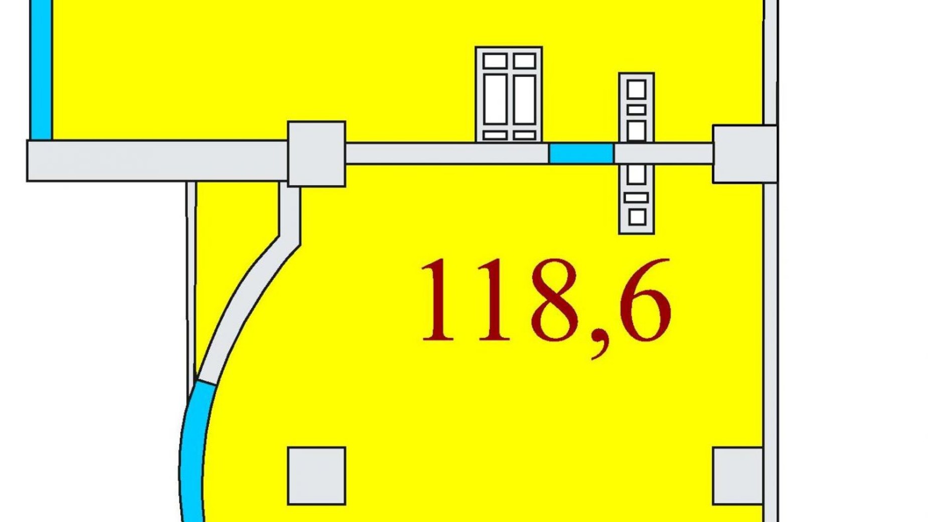 Планування вільне планування квартири в ЖК Баку 118.6 м², фото 301799