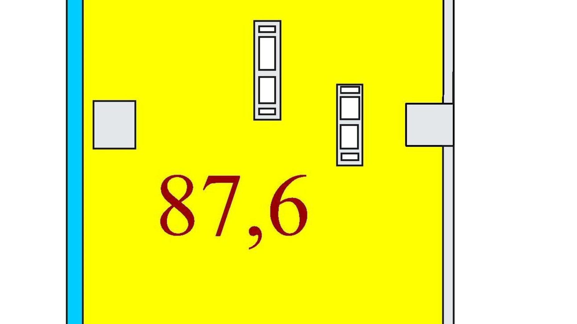 Планування вільне планування квартири в ЖК Баку 87.6 м², фото 301870