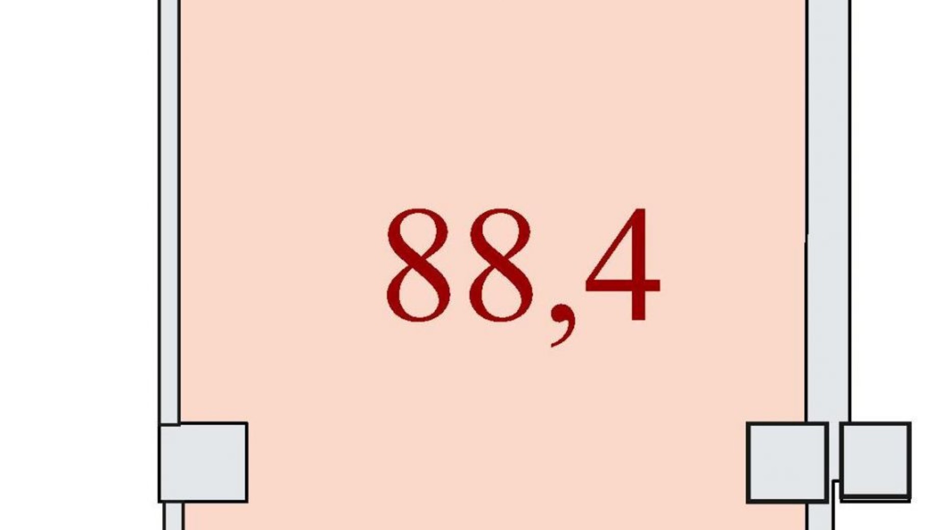 Планировка свободная планировка квартиры в ЖК Баку 88.4 м², фото 301919