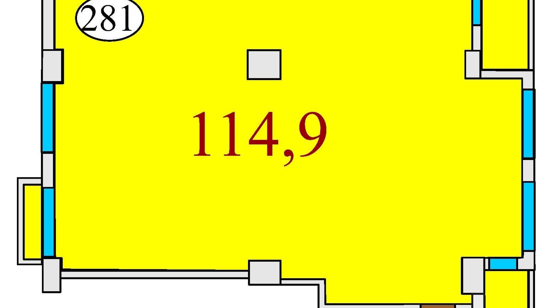 Планування вільне планування квартири в ЖК Баку 114.9 м², фото 301969