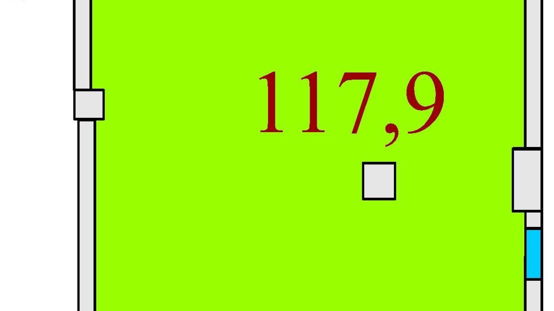 Планировка свободная планировка квартиры в ЖК Баку 117.9 м², фото 301981