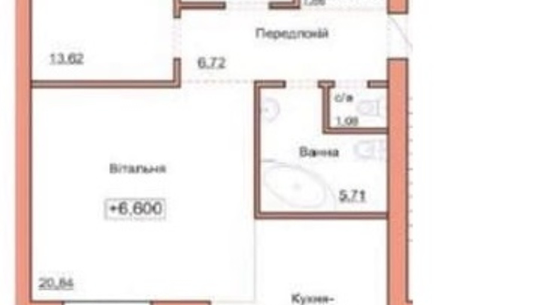 Планировка 3-комнатной квартиры в ЖК Три шоколада 82 м², фото 302264