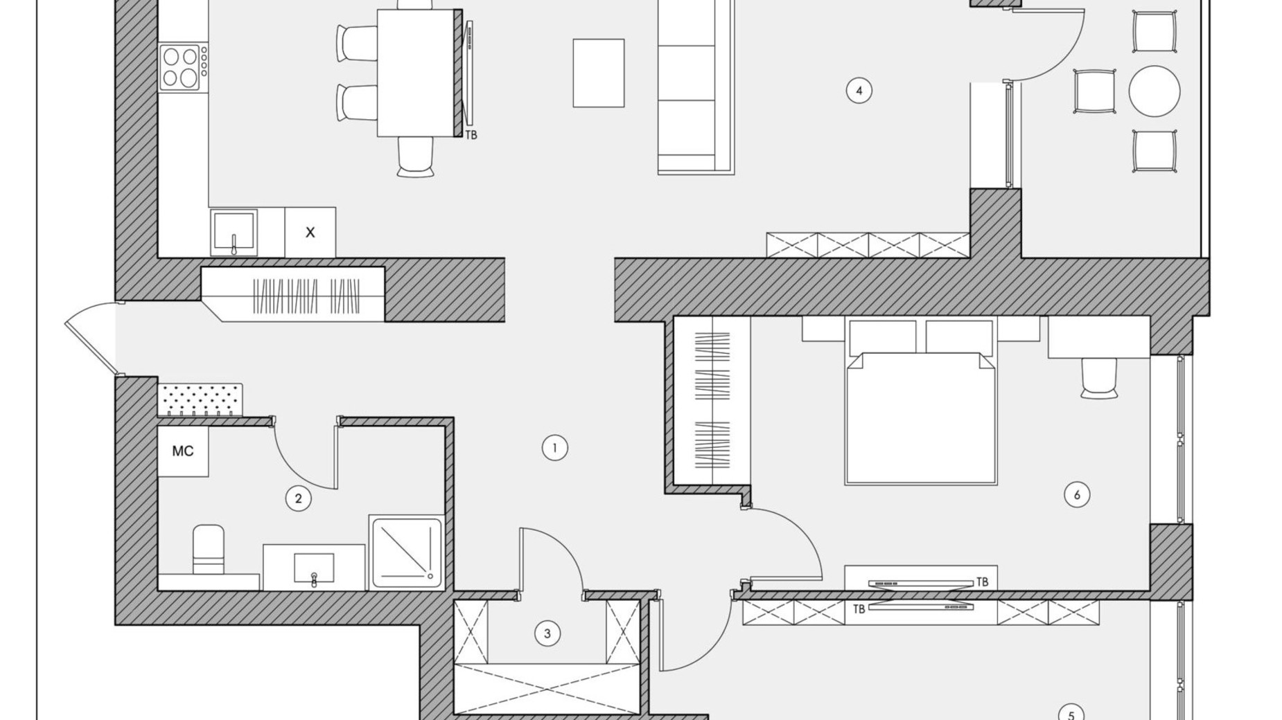 Планування 4-кімнатної квартири в ЖК Ренесанс 157.75 м², фото 302917