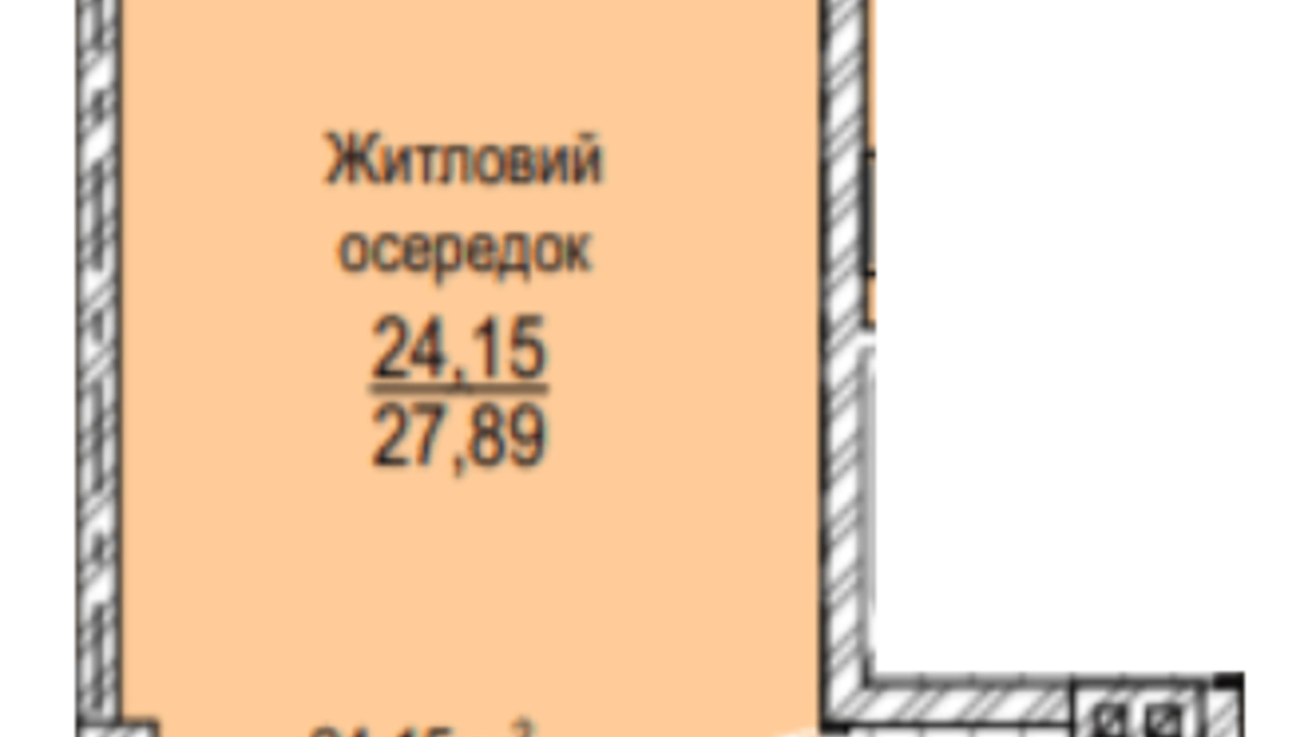 Планування 1-кімнатної квартири в ЖК Надія 36.7 м², фото 303352